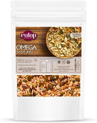 Rulop Omega Seed Mix 1kg - Premium Mixed Seeds for Bread Making, Breakfast Cereal & Baking - Raw, Natural & Vegan Omega Seed Mix with Sesame, Sunflower, Pumpkin, Brown Linseed & Golden Linseed