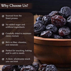 Rulop Soft Dried Prunes - Pitted Prunes 1kg - Natural Dried Prunes - Whole Fruit, Ideal for a Healthy Snack - No Added Sugar - No Preservatives - GMO Free - 100% Natural Dried Fruit