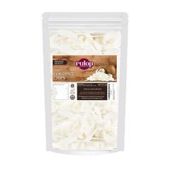 Rulop Raw Coconut Chips 1kg, Unsweetned 100% Coconut Flakes, Natural Dried Flake