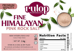 Rulop Himalayan Pink Fine Salt 200g, Vegan Himalayan Rock Salt, 100% Natural