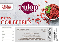 Rulop Dried Goji Berries - 500g & 1kg - Premium Quality, Vegan, Resealable Pouch