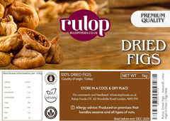 Rulop Dried Figs - Naturally Dried - 1kg - Vegan - Turkish Variety