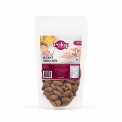 Rulop Roasted Salted Almonds – 160g – Premium Roast, Salted to Perfection – Crunchy Snack – Vegetarian & Kosher – Resealable Pouches