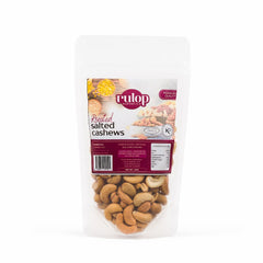 Rulop Roasted Salted Cashews – 160g – Premium Roast, Salted to Perfection – Crunchy Snack – Vegetarian & Kosher – Resealable Pouches