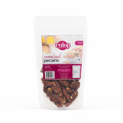 Rulop Caramelised Pecans – 150g – Premium Glazed Pecans – Sweet Crunchy Snack – Vegetarian & Kosher – Resealable Pouches