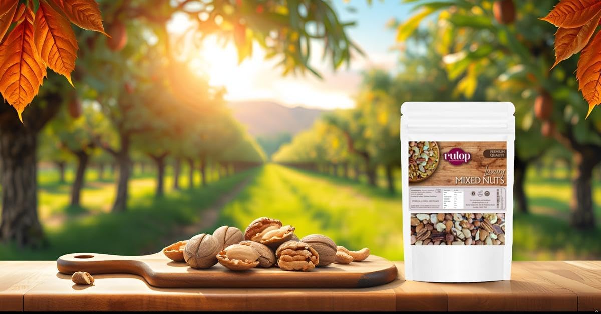 Rulop Luxury Mixed Nut – Premium Raw nut Blend (1kg) | Pecans, Hazelnuts, Walnuts, Cashews, Brazil Nuts, Almonds & Peanuts | Vegan | Quality & Naturaly Mixed Nuts 1kg,