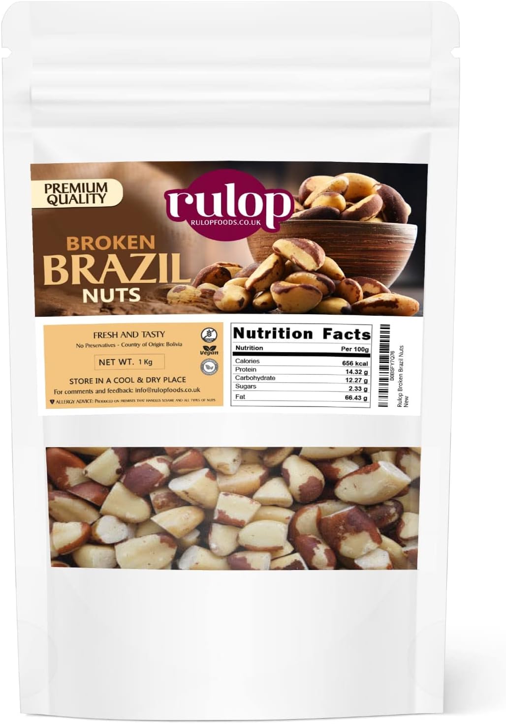 Rulop Broken Brazil Nuts 1kg/500g/200g